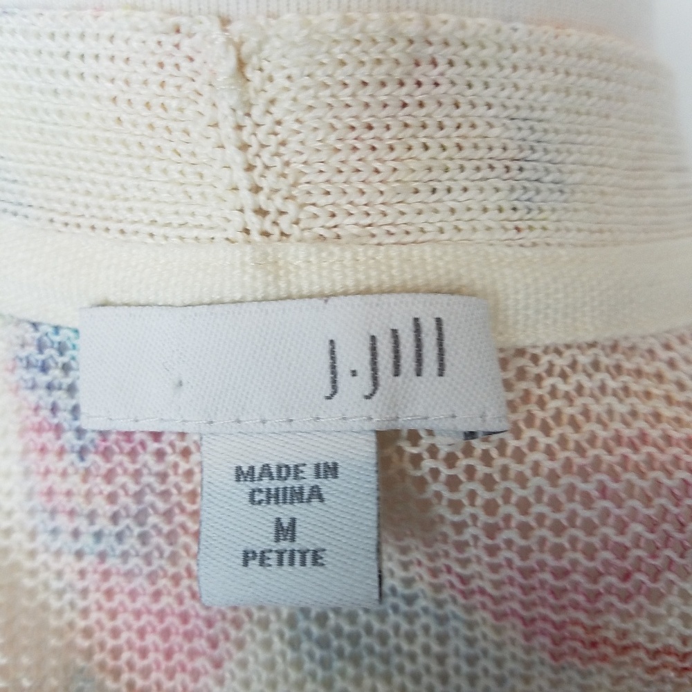 J.Jill Open Front Linen Cardigan Blossom Garden - Picture 8 of 8